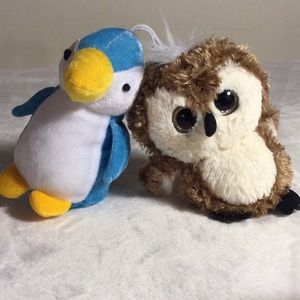 🌼Cute Bird Buddy 🌼 Bundle, Penguin & Owl Plushies